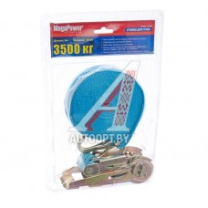 Стяжка крепления груза 3.5т 8м-40мм с храповиком блистер MEGAPOWER — M-73358H