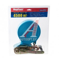 Стяжка крепления груза 4.5т 10м-50мм с храповиком блистер MEGAPOWER — M-73410H