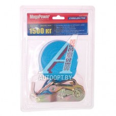 Стяжка крепления груза 1.5т 6м-35мм с храповиком блистер MEGAPOWER — M-73156H