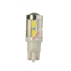 Лампа светодиодная 24V W5W T10W W2.1x9.5d 6000K бесцокольная 10 LED MEGAPOWER — 10815W-24