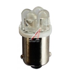 Лампа светодиодная 24V T4W BA9s 6000K 4 светодиода MEGAPOWER — 90123W-24