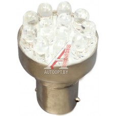 Лампа светодиодная 24V P21W BA15s 12 светодиодов Yellow MEGAPOWER — 56262Y-24