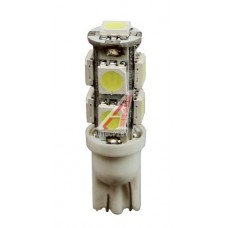 Лампа светодиодная 24V W5W T10W W2.1x9.5d 6000K бесцокольная 9 LED MEGAPOWER — 10715W-24