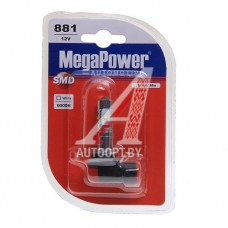 Лампа светодиодная 12V H27W/1 PG13 6000K 5 светодиодов блистер (1шт.) MEGAPOWER — 80616бл