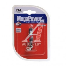 Лампа светодиодная 12V H3 PK22s 6000K блистер (1шт.) MEGAPOWER — 80536бл