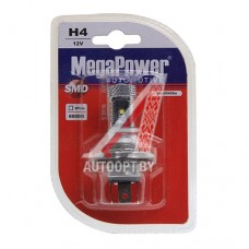 Лампа светодиодная 12V H4 P43t-38 6000K блистер (1шт.) MEGAPOWER — 80545бл