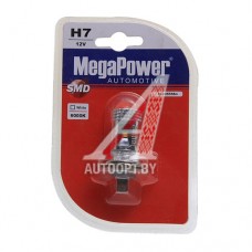 Лампа светодиодная 12V H7 PX26d 6000K блистер (1шт.) MEGAPOWER — 80555бл