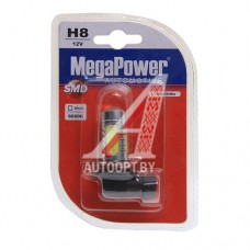 Лампа светодиодная 12V H8 PGJ19-1 6000K 5 светодиодов блистер (1шт.) MEGAPOWER — 80564бл