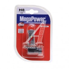 Лампа светодиодная 12V H8 PGJ19-1 6000K блистер (1шт.) MEGAPOWER — 80565бл