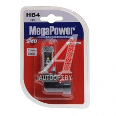 Лампа светодиодная 12V HB4 P22d 6000K блистер (1шт.) MEGAPOWER — 80595бл