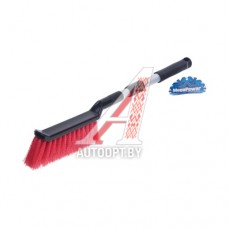 Щетка со скребком телескопическая 48-61см черно-красная MEGAPOWER — M-71025RD