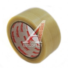 Скотч упаковочный 48ммх20м армированный Clear MEGAPOWER — XW-02