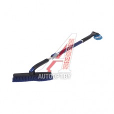 Щетка со скребком телескопическая 100-135см поворотная черно-синяя MEGAPOWER — M-71013BL