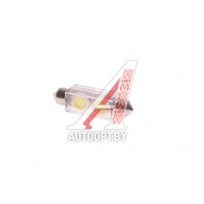 Лампа светодиодная 12V C10W SV8.5-8 41мм 6000K двухцокольная 2 светодиода MEGAPOWER — 85185W