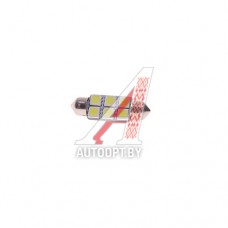 Лампа светодиодная 12V C10W SV8.5-8 36мм 6000K двухцокольная 6 светодиодов MEGAPOWER — 85175W