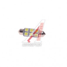 Лампа светодиодная 12V C10W SV8.5-8 39мм 6000K двухцокольная 6 светодиодов MEGAPOWER — 85181W