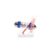 Лампа светодиодная 12V C10W SV8.5-8 39мм двухцокольная 6 светодиодов Blue MEGAPOWER — 85154B