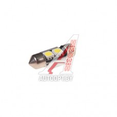 Лампа светодиодная 12V C5W SV8.5-8 6000K двухцокольная 2 светодиода с обманкой CANbus MEGAPOWER — 70225W