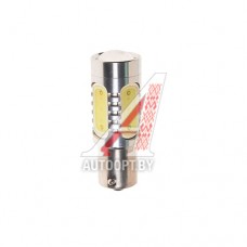 Лампа светодиодная 12V P21W BA15s 6000K 5 светодиодов MEGAPOWER — 56285W
