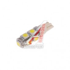 Лампа светодиодная 12V W5W T10W W2.1x9.5d 6000K бесцокольная 9 LED MEGAPOWER — 10715W