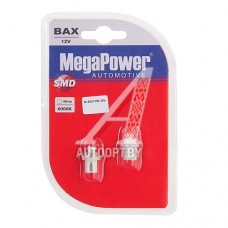 Лампа светодиодная 12V T5 W2x4.6d 6000K бесцокольная блистер (2шт.) MEGAPOWER — 50213W-2бл
