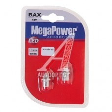Лампа светодиодная 12V T5 W2x4.6d 6000K бесцокольная блистер (2шт.) MEGAPOWER — 50212W-2бл
