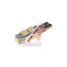 Лампа светодиодная 24V W5W T10W W2.1x9.5d 6000K бесцокольная 9 LED с обманкой CANbus MEGAPOWER — 70215W-24